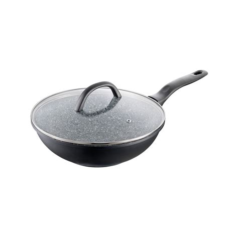 Baccarat STONEX2 Ceramic Non Stick Wok with Lid 28cm.